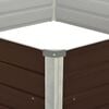 vidaXL Jardini&egrave;re sur&eacute;lev&eacute;e Marron 129x129x46 cm Acier galvanis&eacute;