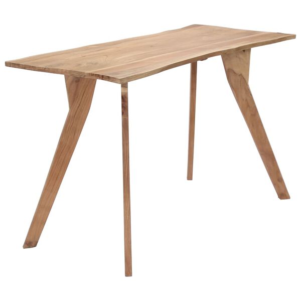 vidaXL Table de salle &agrave; manger 120x58x76 cm Bois d'acacia solide