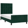 vidaXL Cadre de lit sans matelas vert fonc&eacute; 90x190 cm velours