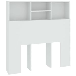 vidaXL Armoire de tête de lit Blanc 100x19x103,5 cm
