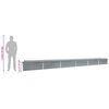 vidaXL Lit sur&eacute;lev&eacute; de jardin Acier galvanis&eacute; 600x80x45 cm Gris