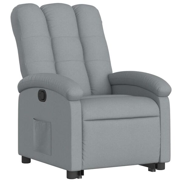 vidaXL Fauteuil inclinable Gris clair Tissu