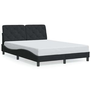 vidaXL Cadre de lit sans matelas noir 120x200 cm velours