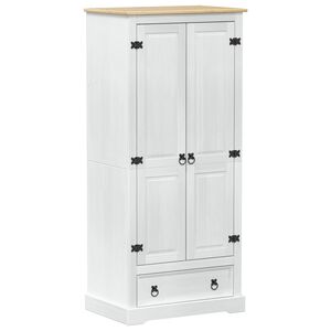vidaXL Armoires avec tiroir Blanc 76 x 50 x 170 cm Pin massif