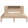 vidaXL Lit bibliothèque sans matelas 140x190 cm bois de pin massif