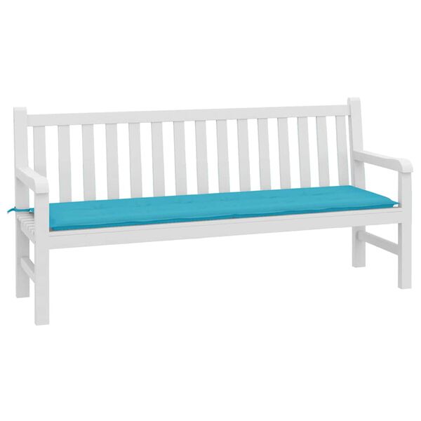 vidaXL Coussin de banc de jardin Turquoise 180 x 50 x 4 cm