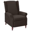 vidaXL Fauteuil inclinable Marron fonc&eacute; Tissu