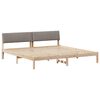 vidaXL Cadre de lit Marron et taupe 200 x 200 cm Bois massif en pin