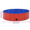 vidaXL Piscine pliable pour chiens Rouge 120x30 cm PVC