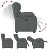 vidaXL Fauteuil inclinable Gris fonc&eacute; Tissu