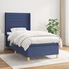 vidaXL Sommier &agrave; lattes de lit avec matelas Bleu 90x200 cm Tissu
