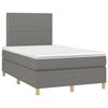 vidaXL Sommier &agrave; lattes de lit avec matelas Gris fonc&eacute; 120x200cm Tissu
