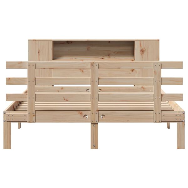 vidaXL Lit bibliothèque sans matelas 120x200 cm bois de pin massif