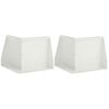 vidaXL Mur de sout&egrave;nement 2 pc 50 x 50 x 30 cm Acier Blanc