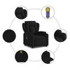 vidaXL Fauteuil de massage inclinable Noir Tissu