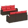 vidaXL Ensemble de canap&eacute; de jardin Marron 55 x 55 x 37 cm polyrotin