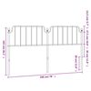 vidaXL Tête de lit métal noir 193 cm