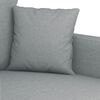 vidaXL Ensemble de canapés 4 pcs coussins gris clair tissu