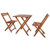 vidaXL Mobilier de bistro pliable 3 pcs Bois d'acacia solide