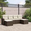 vidaXL Salon de jardin avec coussins 6 pcs marron r&eacute;sine tress&eacute;e