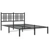 vidaXL Cadre de lit métal sans matelas avec tête de lit noir 120x190cm