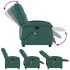 vidaXL Fauteuil de massage inclinable Vert foncé Tissu