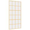 vidaXL Porte coulissante dor&eacute; 102,5x205cm verre ESG clair et aluminium