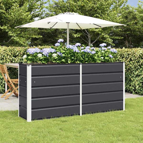 vidaXL Jardini&egrave;re Anthracite 160 x 40 x 75 cm Acier