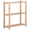 vidaXL &Eacute;tag&egrave;re de stockage 3 niveaux 80x28,5x90 cm Bois de pin massif
