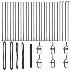 vidaXL Poteau de cl&ocirc;ture. Gris