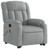 vidaXL Fauteuil de massage inclinable Gris clair Tissu