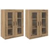 vidaXL Armoires Murailles 2 pc ch&ecirc;ne artisanal 69,5 x 34 x 90 cm