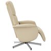 vidaXL Fauteuil inclinable de massage avec repose-pieds cr&egrave;me tissu