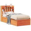 vidaXL Cadre de lit sans matelas cire marron 100x200cm bois pin massif