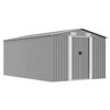 vidaXL Abri de jardin 257x392x181 cm M&eacute;tal Gris