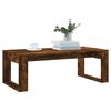 vidaXL Table basse chêne fumé 102x50x35 cm bois d'ingénierie