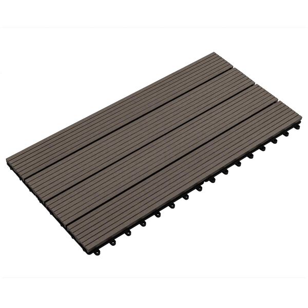 vidaXL Carreau de terrasse 6 pcs Marron fonc&eacute; 60 x 30 cm WPC