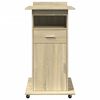 vidaXL Pupitre et roues et tiroir chêne sonoma bois d'ingénierie