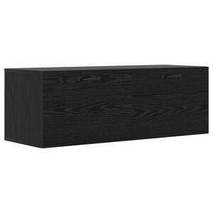 vidaXL Meuble mural Ch&ecirc;ne noir 100 x 36,5 x 35 cm Bois d'ing&eacute;nierie