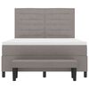 vidaXL Lit &agrave; ressorts avec matelas Taupe 160 x 200 cm tissu
