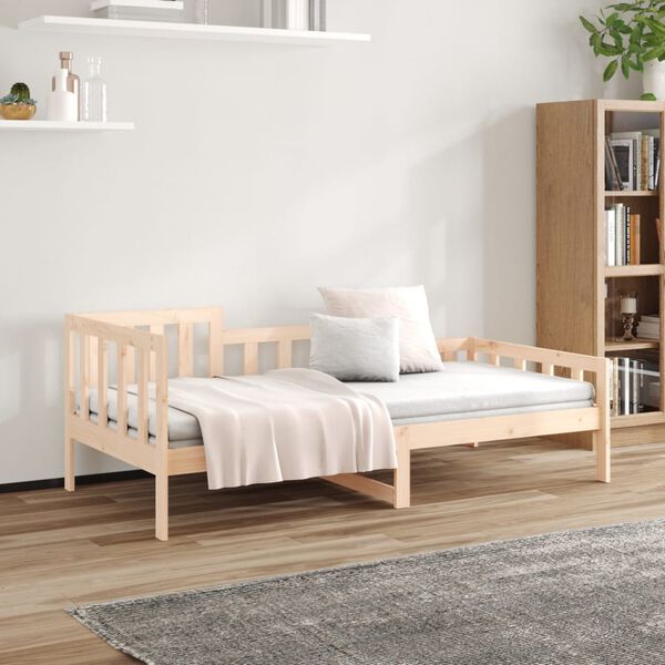 vidaXL Lit de jour sans matelas 90x200 cm bois de pin massif