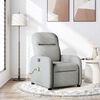 vidaXL Fauteuil de massage inclinable gris nuage tissu
