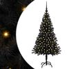 vidaXL Sapin de No&euml;l avec 150 LED avec support Noir 120 cm PVC