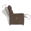 vidaXL Chaise de massage Marron 96,5 x 70,5 x 95 cm Microfibre