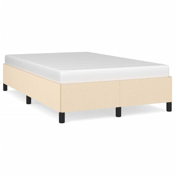 vidaXL Cadre de lit sans matelas cr&egrave;me 120x200 cm tissu