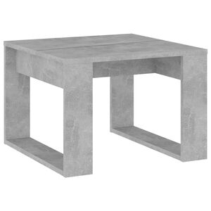 vidaXL Table d'appoint Gris b&eacute;ton 50x50x35 cm Bois d&rsquo;ing&eacute;nierie