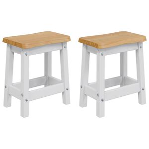 vidaXL Tabouret de bar EKAI 2 pc Blanc 40 x 29 x 45,5 cm