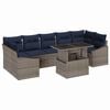 vidaXL Ensemble de canap&eacute; de jardin 8 pc Gris polyrotin