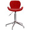 vidaXL Chaises &agrave; manger pivotantes lot de 4 rouge bordeaux velours
