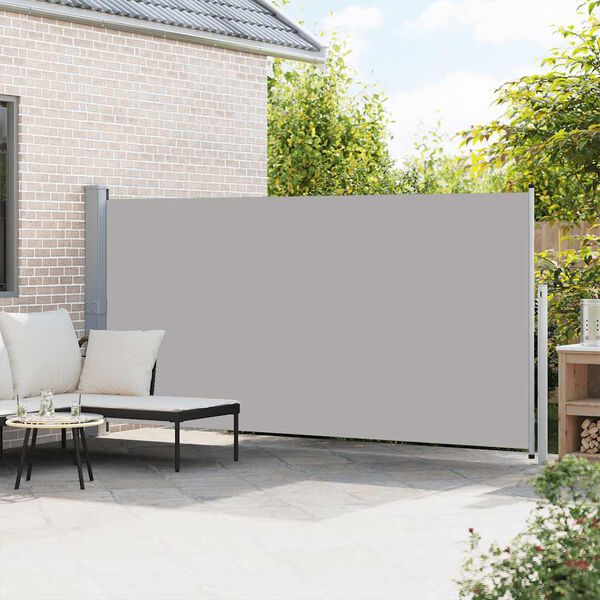 vidaXL Auvent lat&eacute;ral r&eacute;tractable 160 x 500 cm Gris